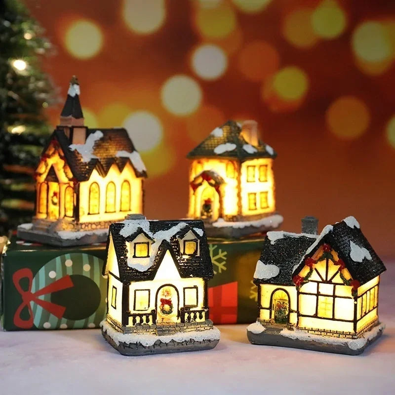 Resin Christmas Mini House Ornament