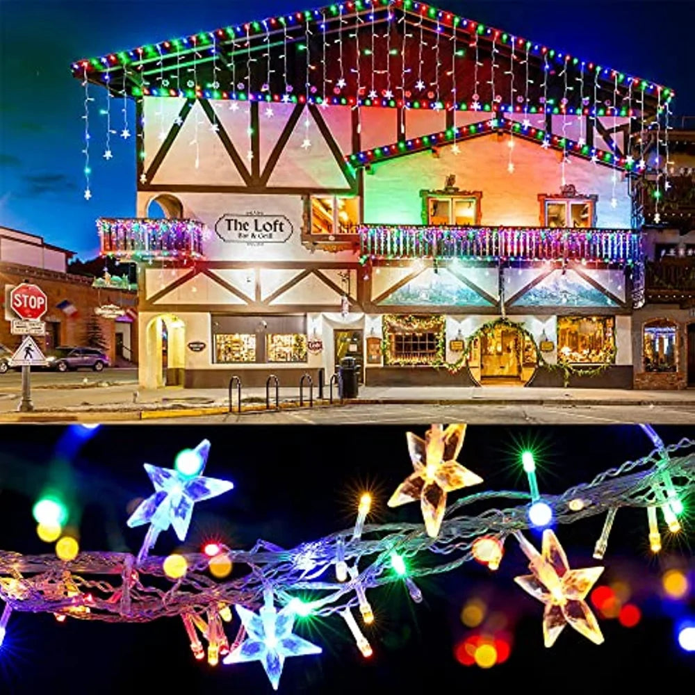 20m Outdoor Waterproof Icicle LED Garland
