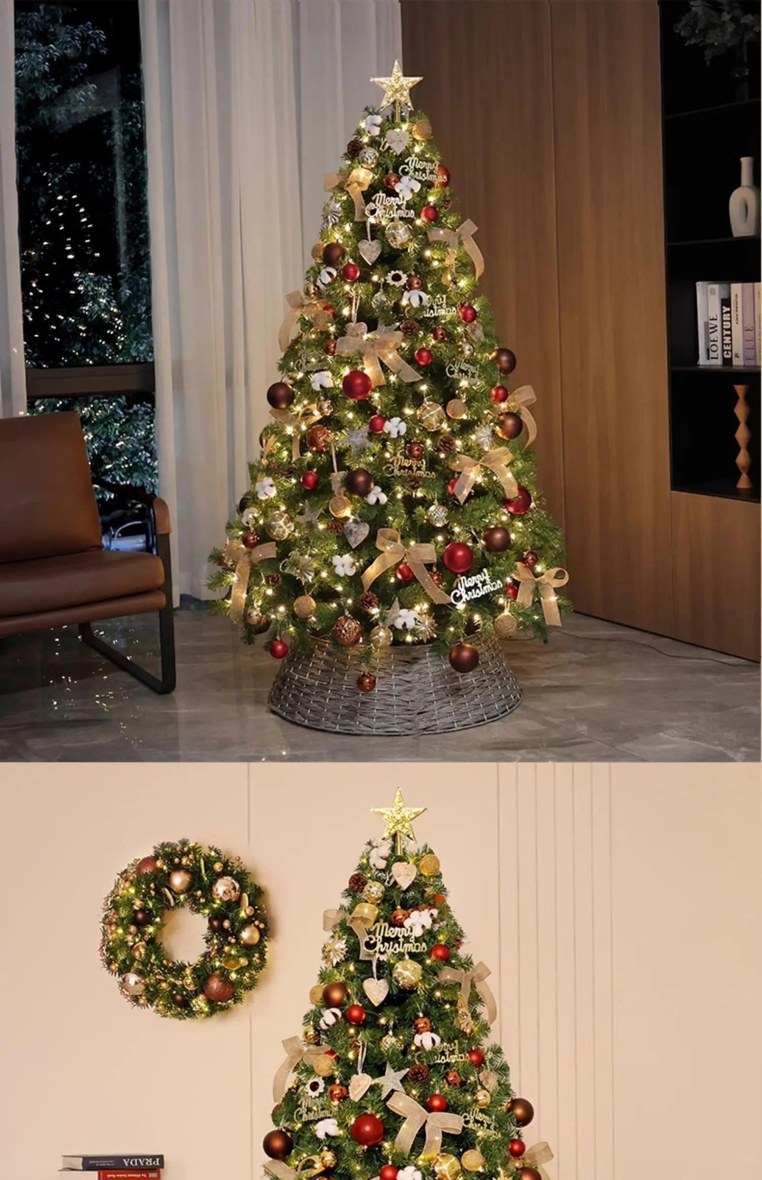 Christmas Tree Set with Lights & Ornaments