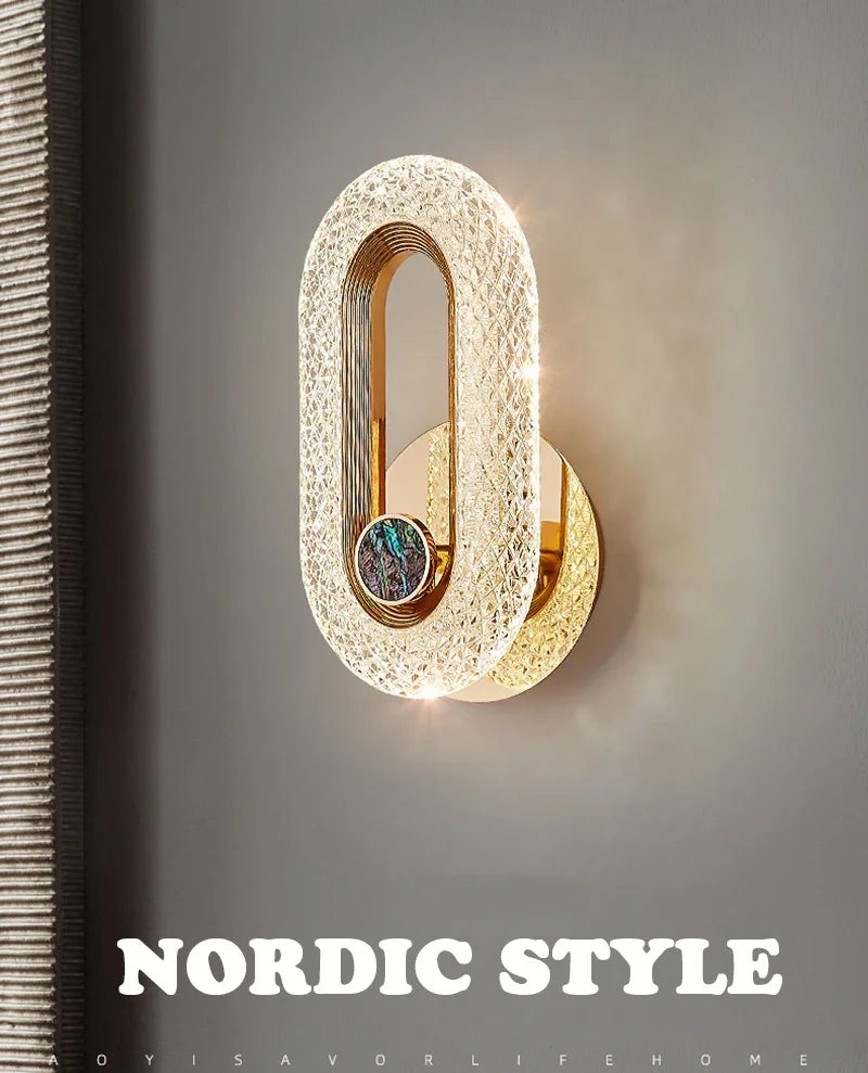 Rose Gold Acrylic Luxury Wall Sconce
