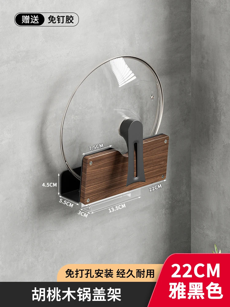 Walnut & Stainless Steel Kitchen Storage Rack