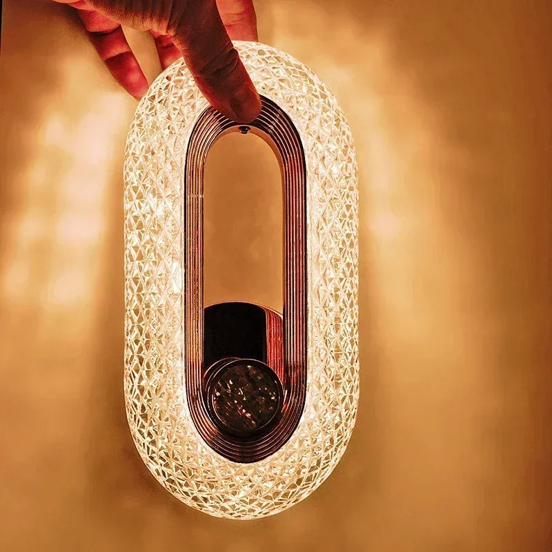 Rose Gold Acrylic Luxury Wall Sconce
