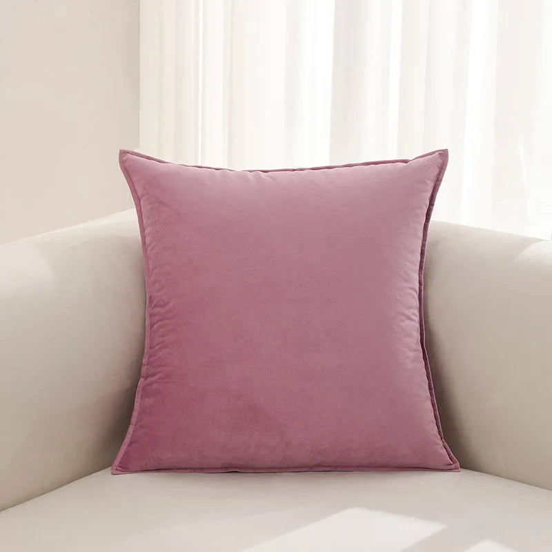 Purplish Red Luxury Velvet Cushion Cover