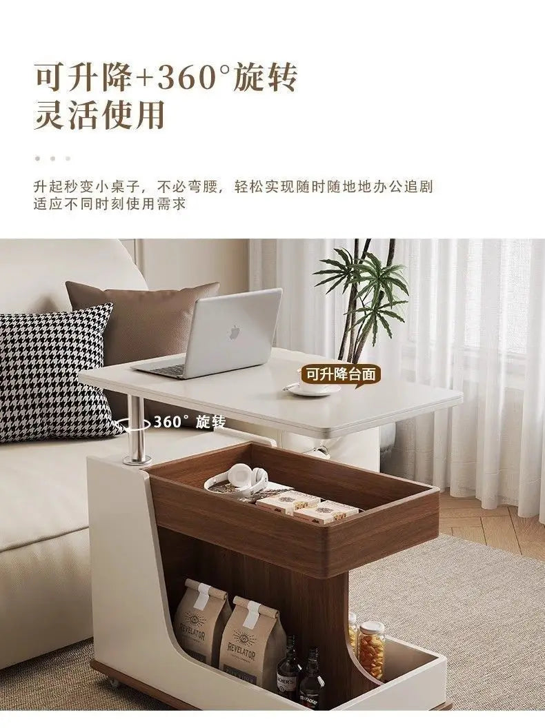 Luxury Solid Wood Slate Side Cabinet