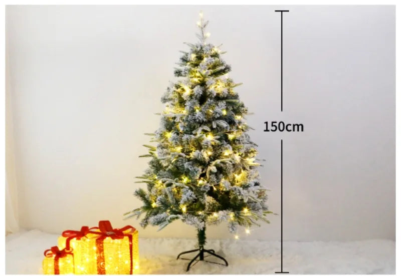 Snow-Sprayed PE+PVC Artificial Christmas Tree