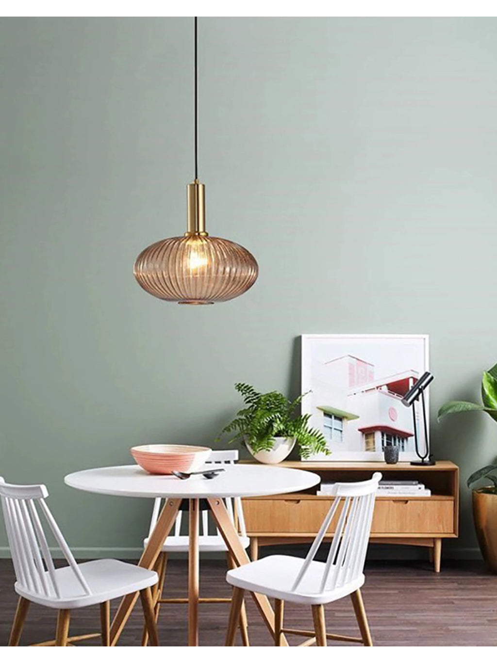 Nordic Single-Head Glass Pendant Light