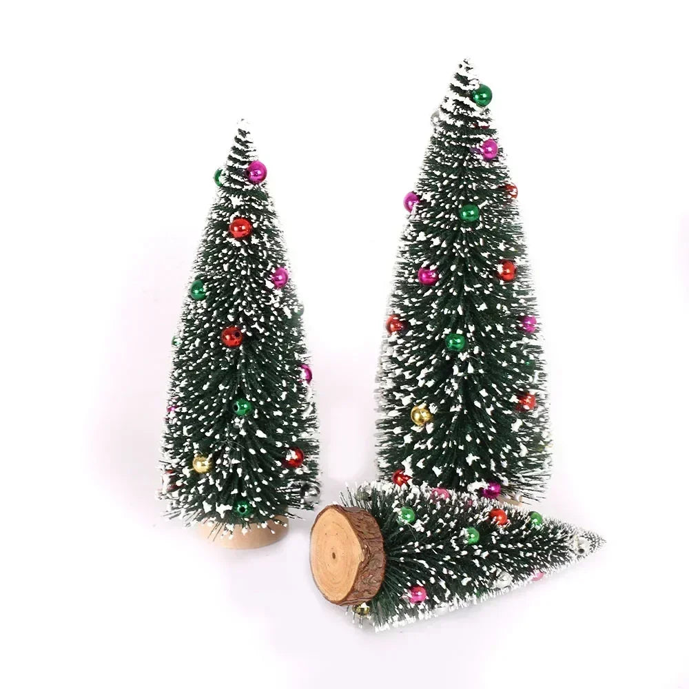 Mini Christmas Tree with Wooden Base