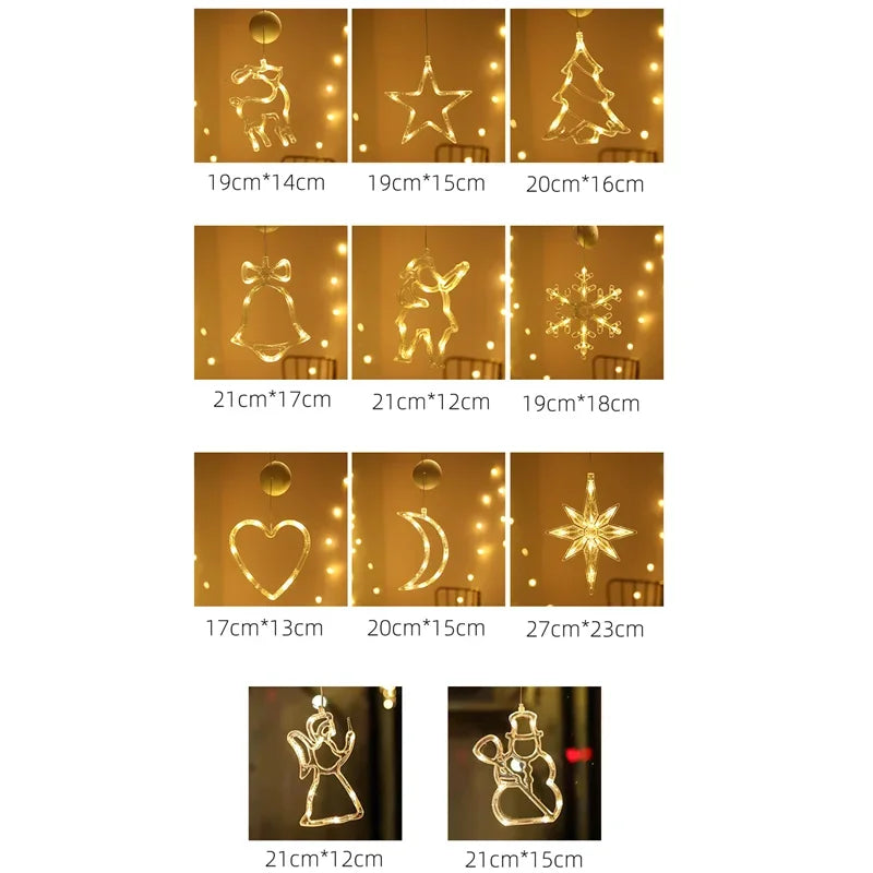 Hanging LED Christmas Window Ornaments