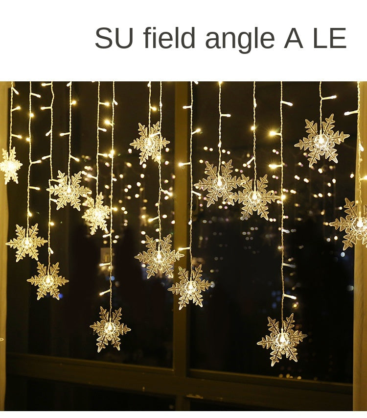 3.2M Snowflake LED Fairy Curtain Lights