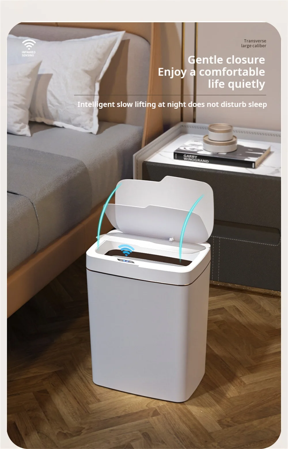Smart Touchless Automatic Trash Can (15L)