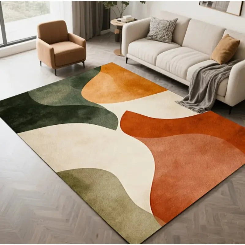 Modern Soft Line-Print Floor Mat