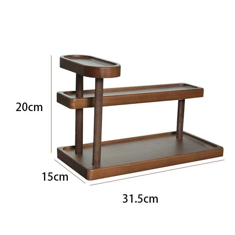 Walnut Solid Wood Multi-Purpose Storage Shelf