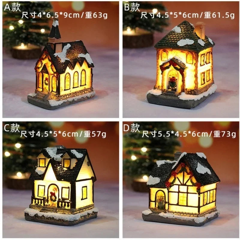 Resin Christmas Mini House Ornament