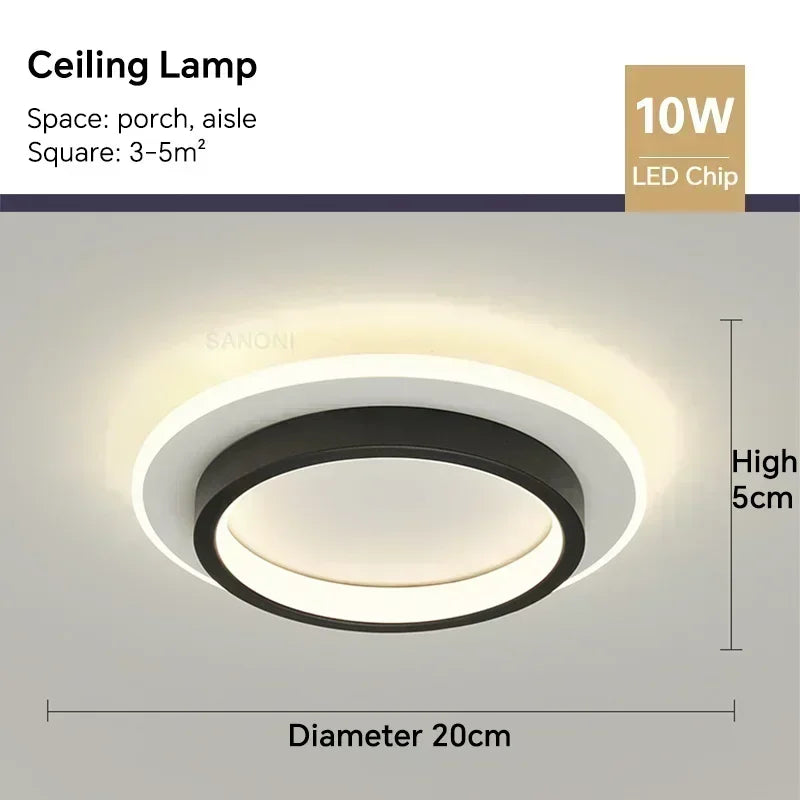 Nordic Luxury Round Copper LED Ceiling Light