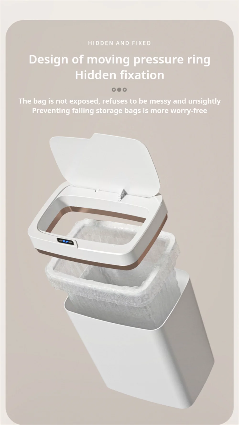 Smart Touchless Automatic Trash Can (15L)