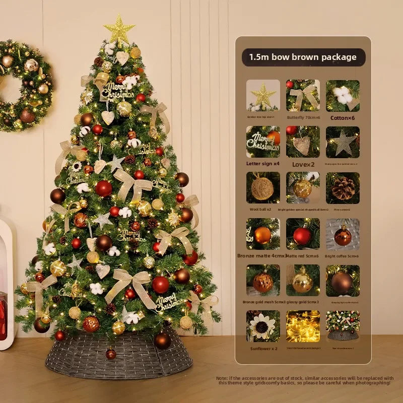 Christmas Tree Set with Lights & Ornaments