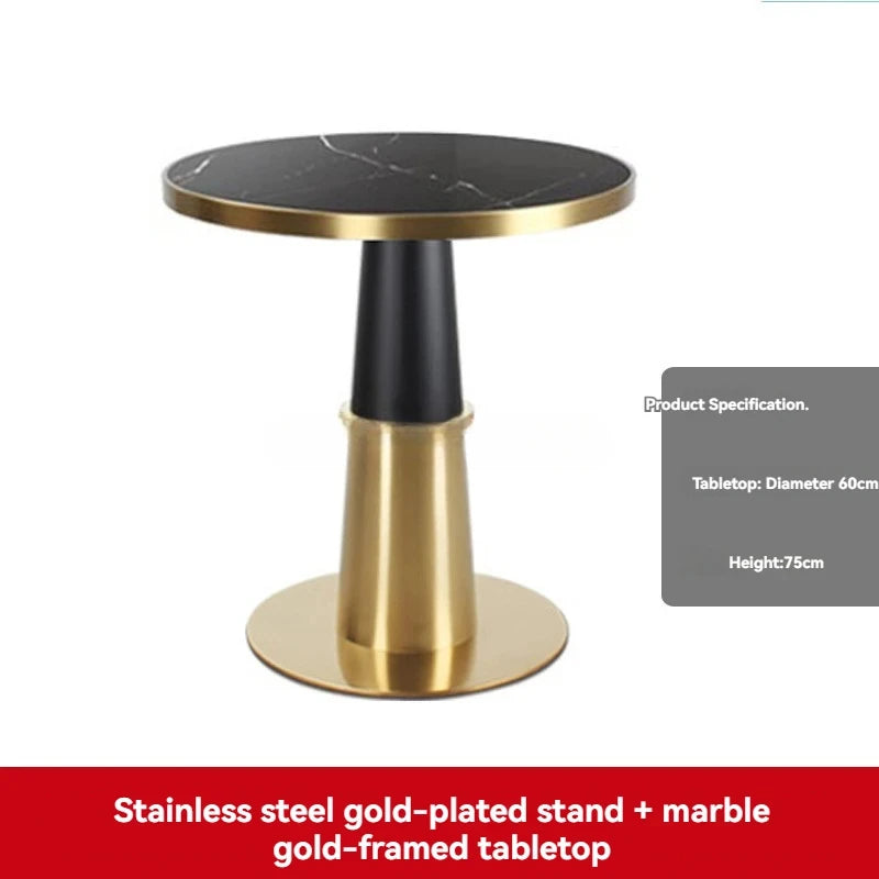 Luxury Black Marble Dining Table Set