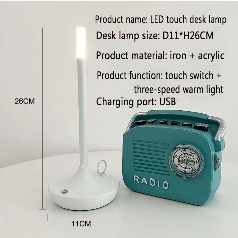 Luxury Ambient Desk Lamp with Wireless Charging