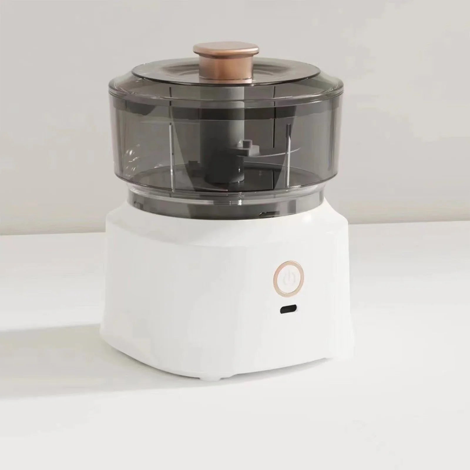 Mini picador de carne elétrico, esmagador de alho multifuncional para cozinha, sem fios, para misturar e triturar alimentos, auxiliar para a alimentação de bebés, 350ml