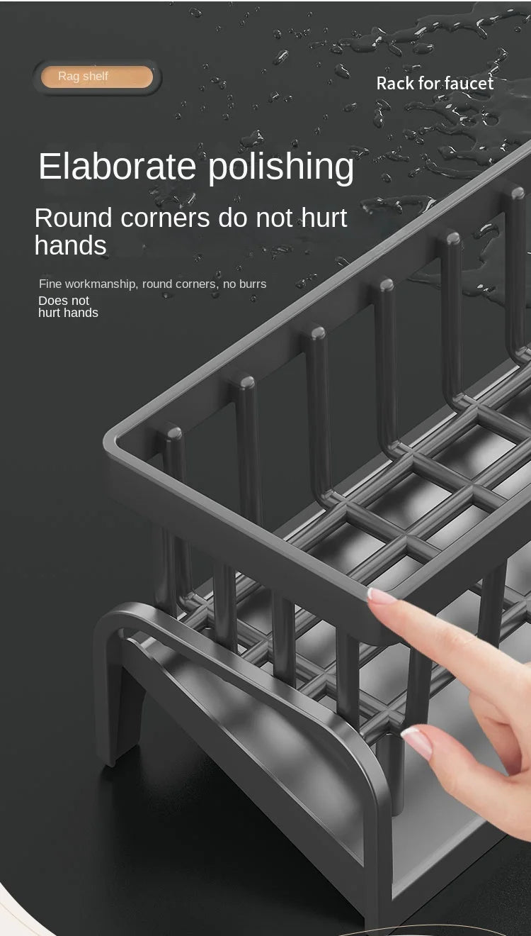 Prateleira de cozinha, escorredor de pano de limpeza, suporte para esponja de limpeza, lava-loiça de água, lava-loiça de água, artefacto de lava-loiça de água
