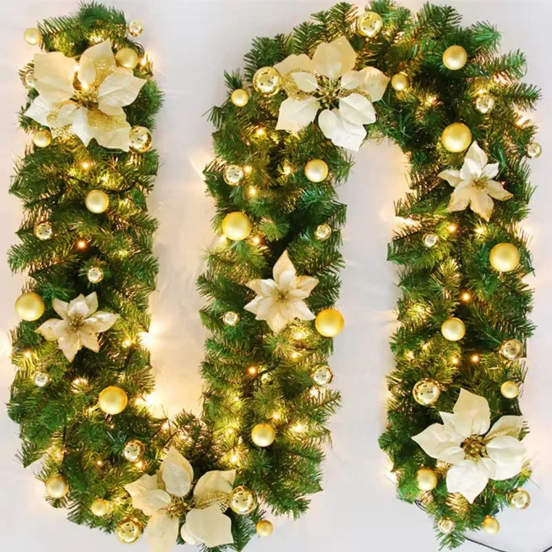 2.7m Luxury LED Christmas Cane Wreath Banner