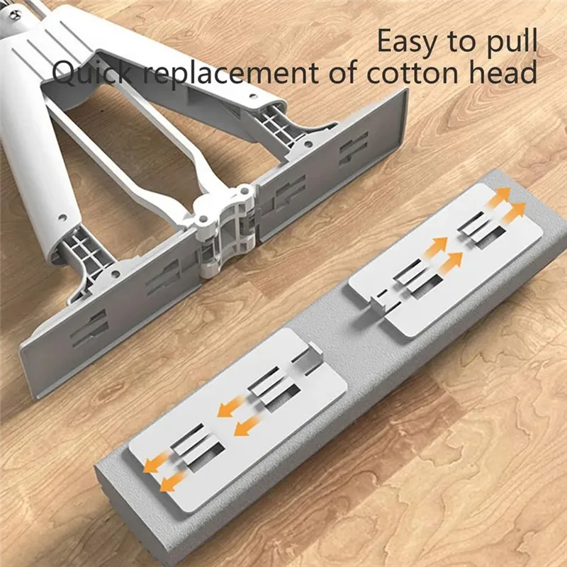 A19F - Mini esfregona portátil com esponja auto-torcedora, superabsorvente, para limpeza a seco e húmido, dobrável e mãos-livres.
