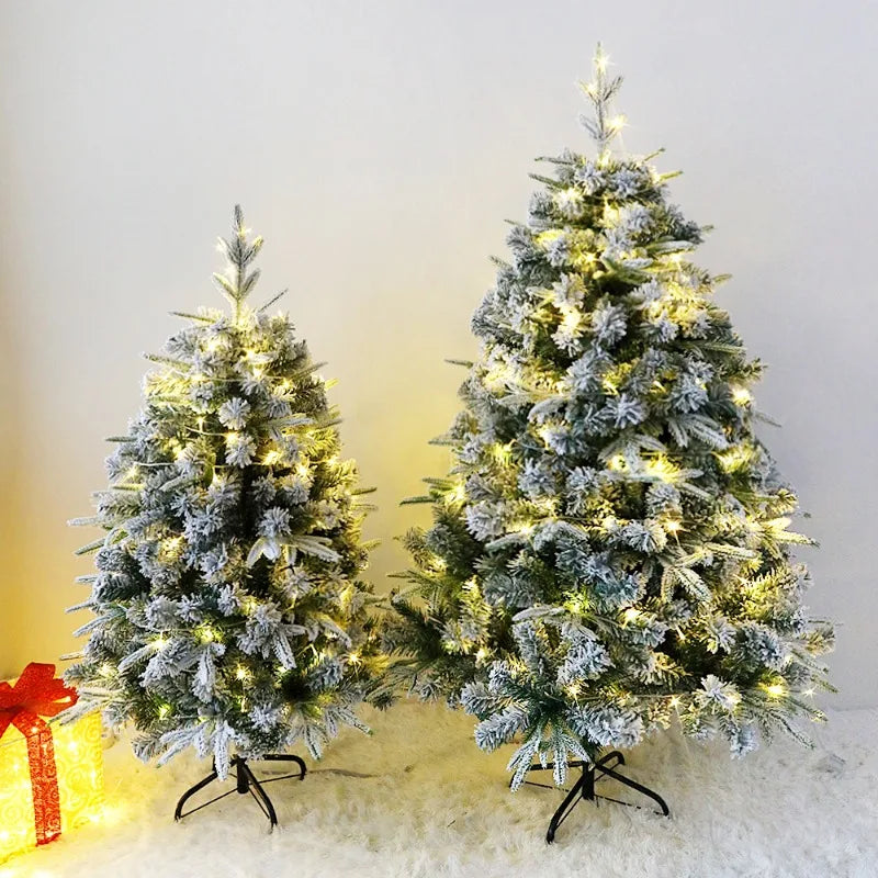 Snow-Sprayed PE+PVC Artificial Christmas Tree
