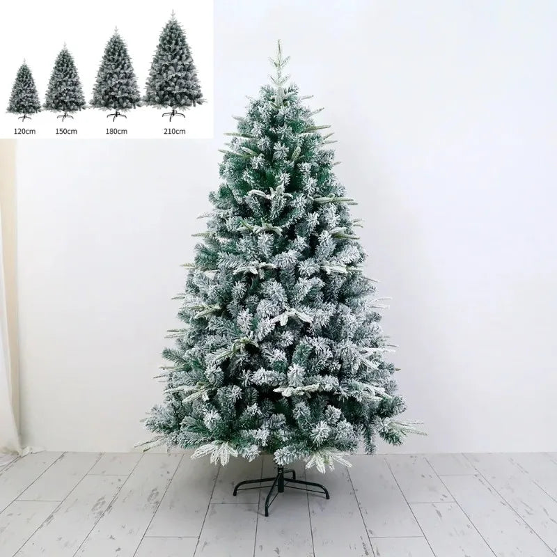 Snow-Sprayed PE+PVC Artificial Christmas Tree