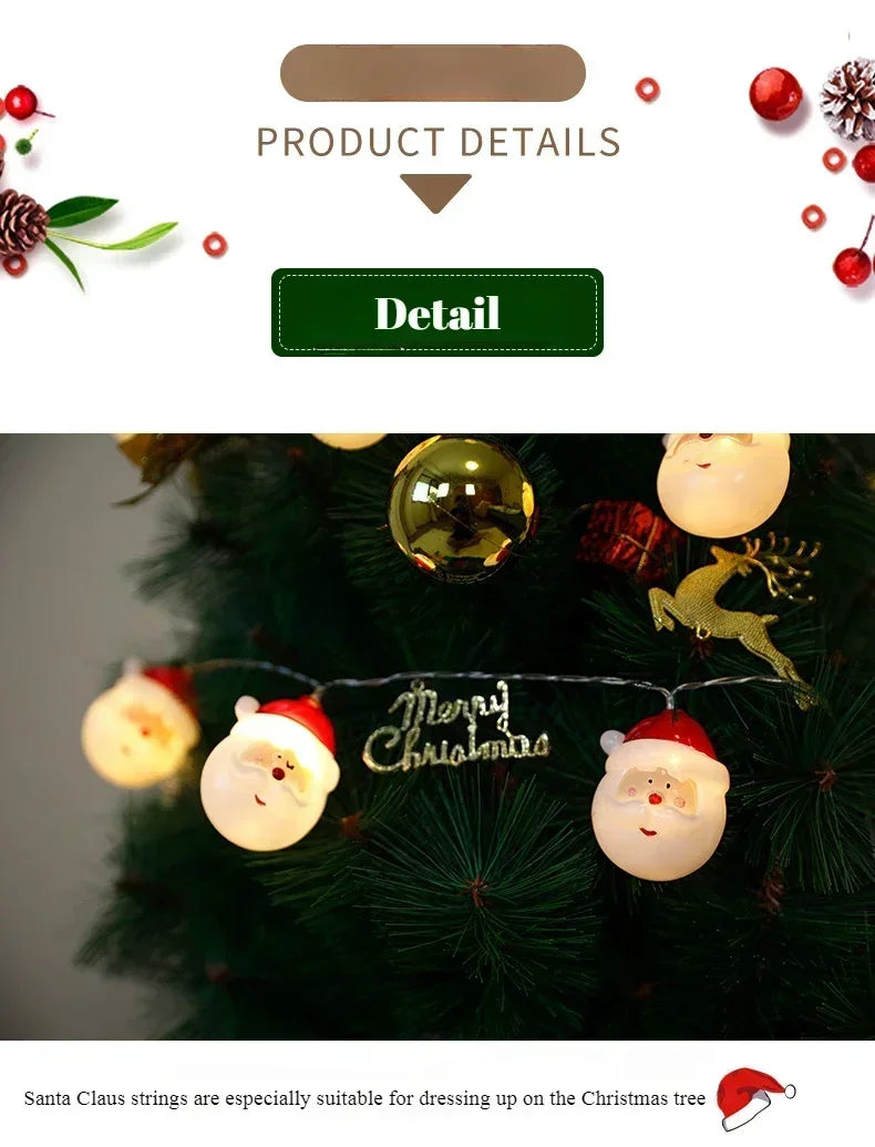 Battery LED Christmas Character Garland