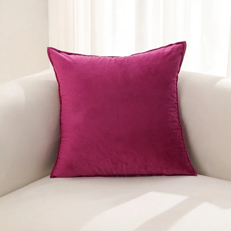 Purplish Red Luxury Velvet Cushion Cover