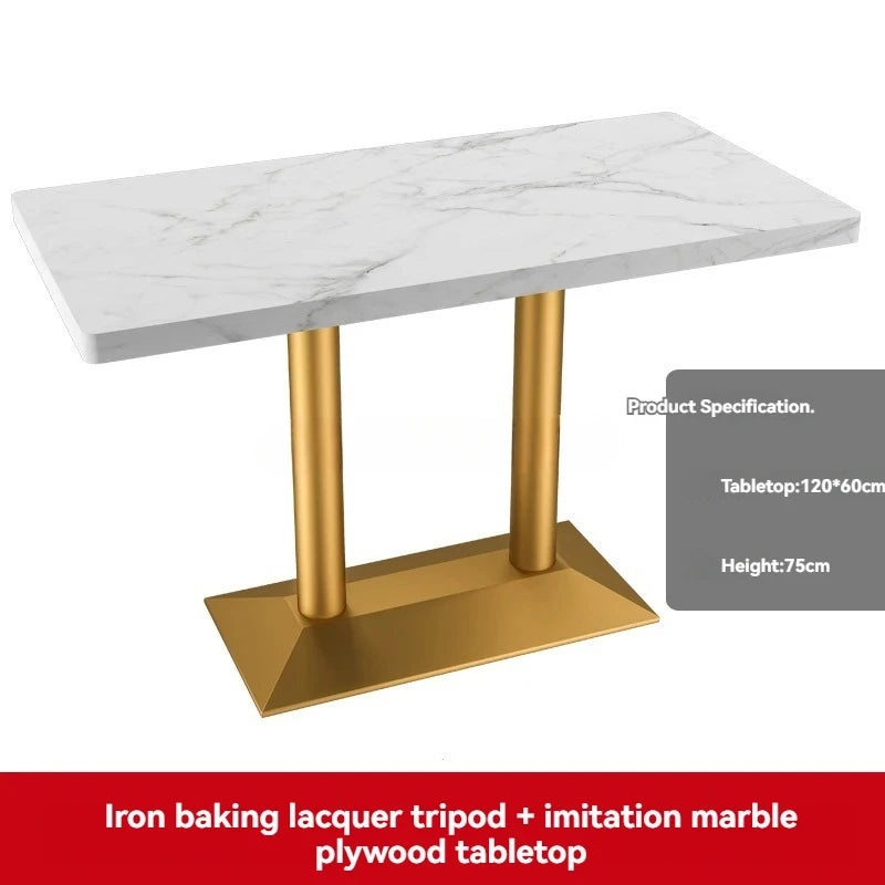 Luxury Black Marble Dining Table Set