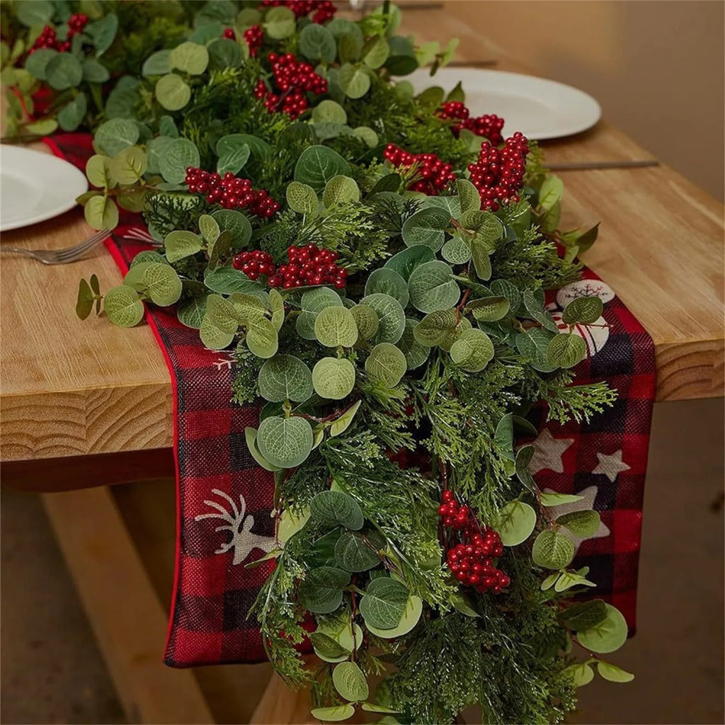 6.3ft Christmas Berries Garland Decoration
