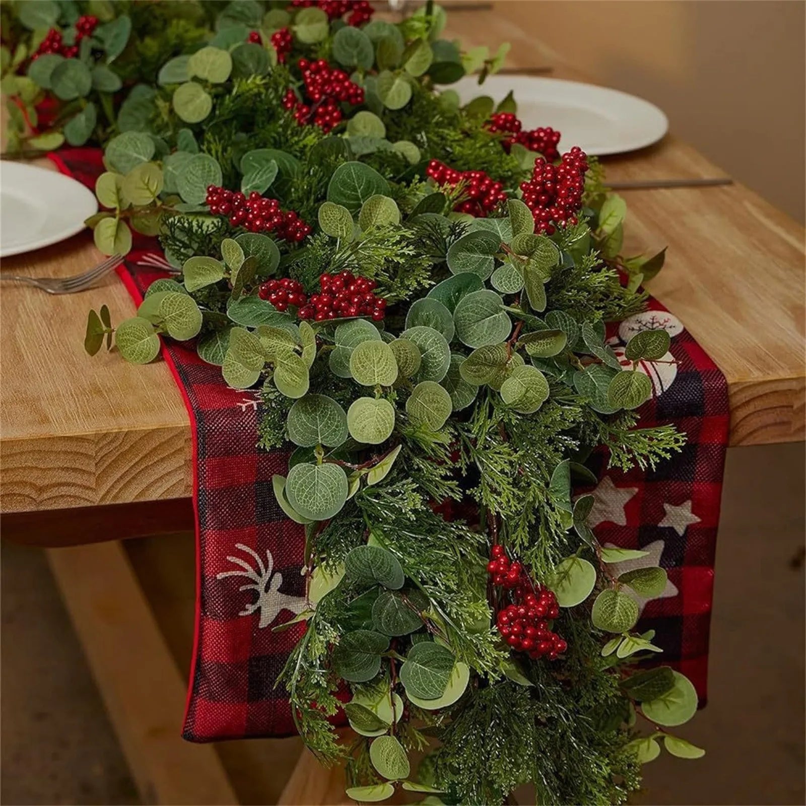6.3ft Christmas Berries Garland Decoration