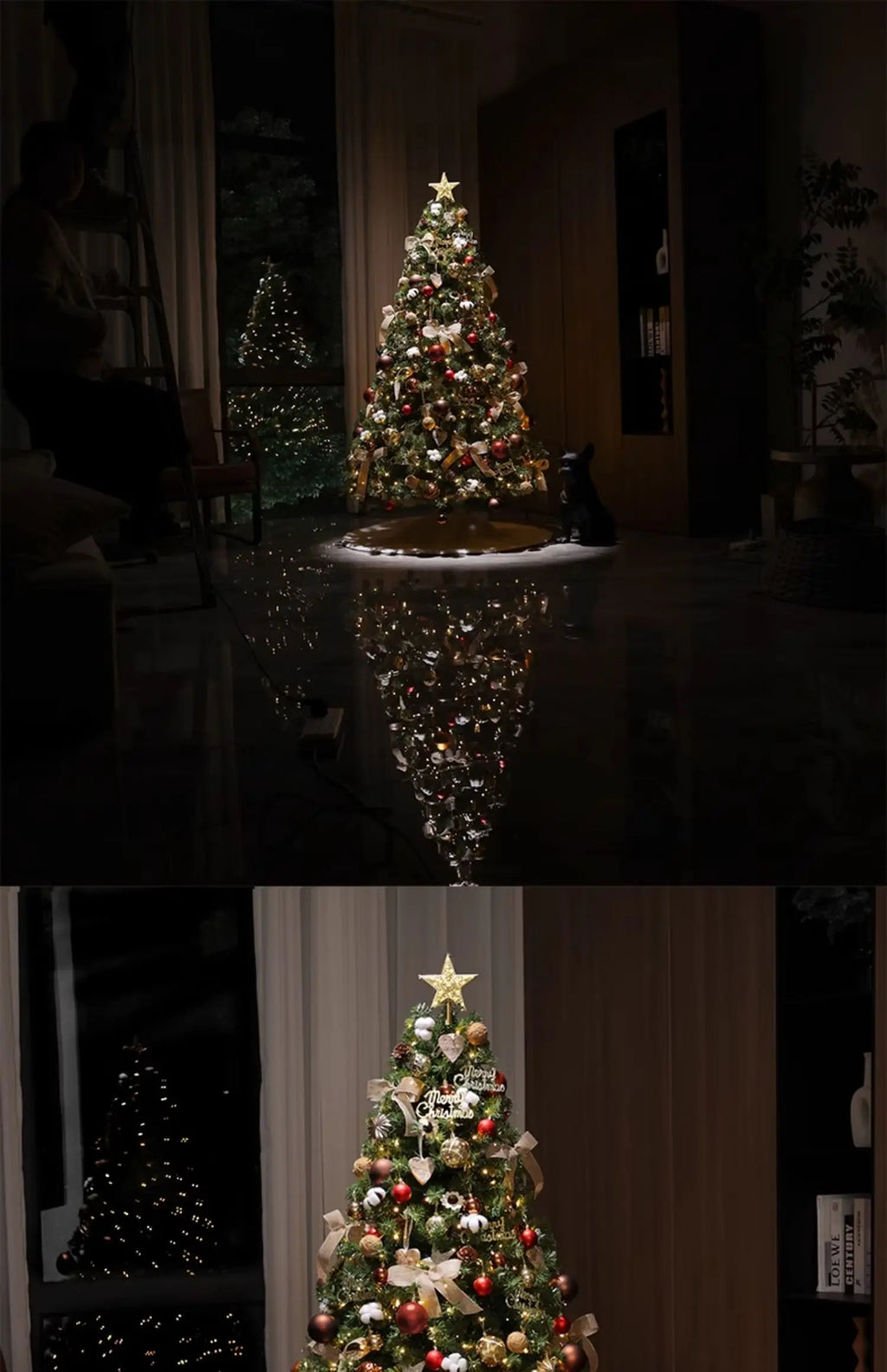 Christmas Tree Set with Lights & Ornaments
