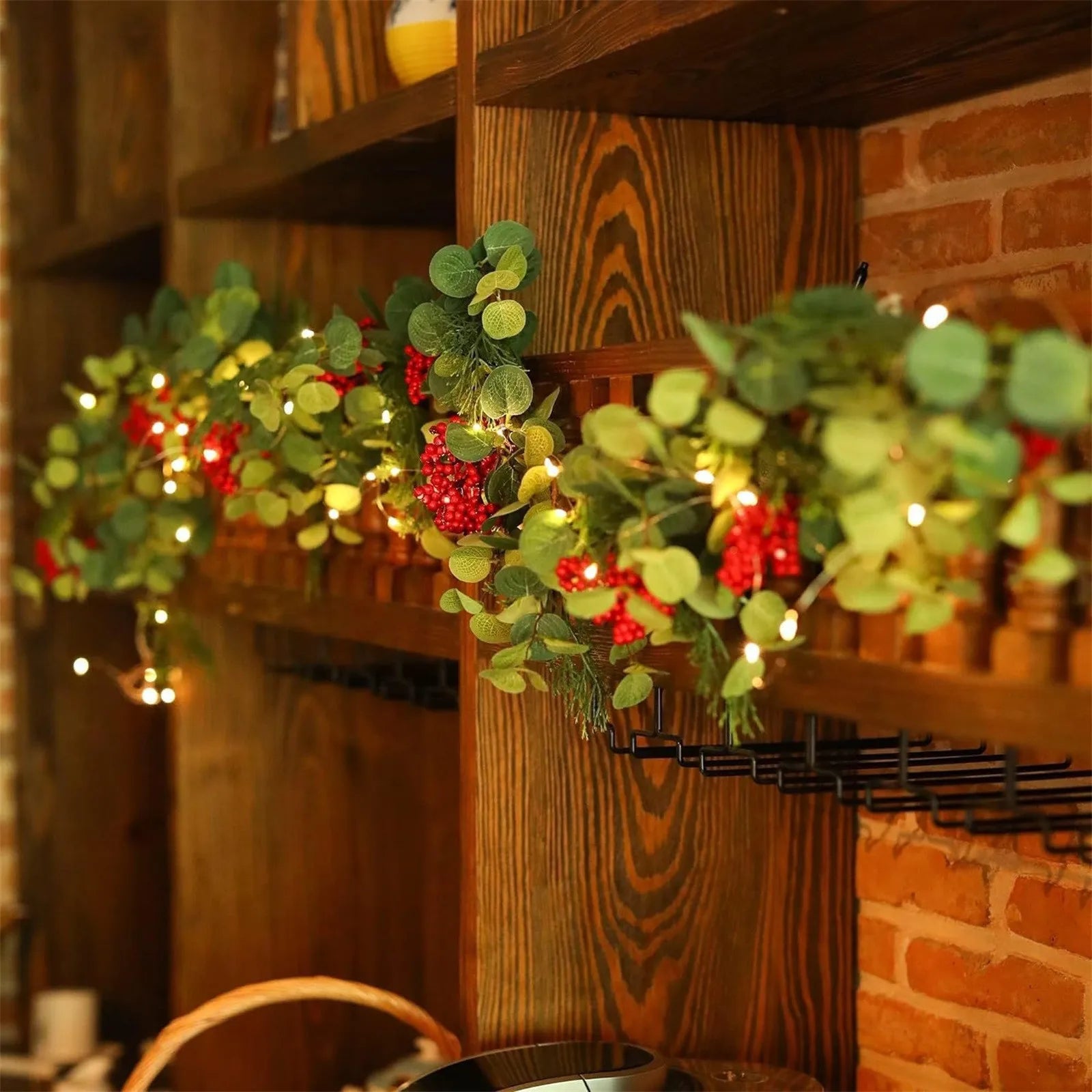 6.3ft Christmas Berries Garland Decoration