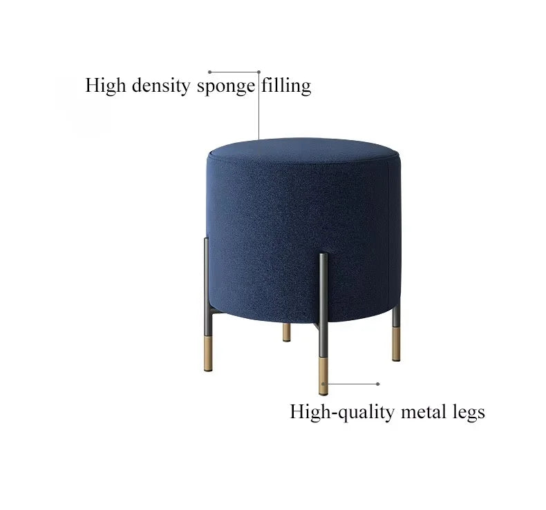 Scandinavian Light-Luxury Velvet Stool