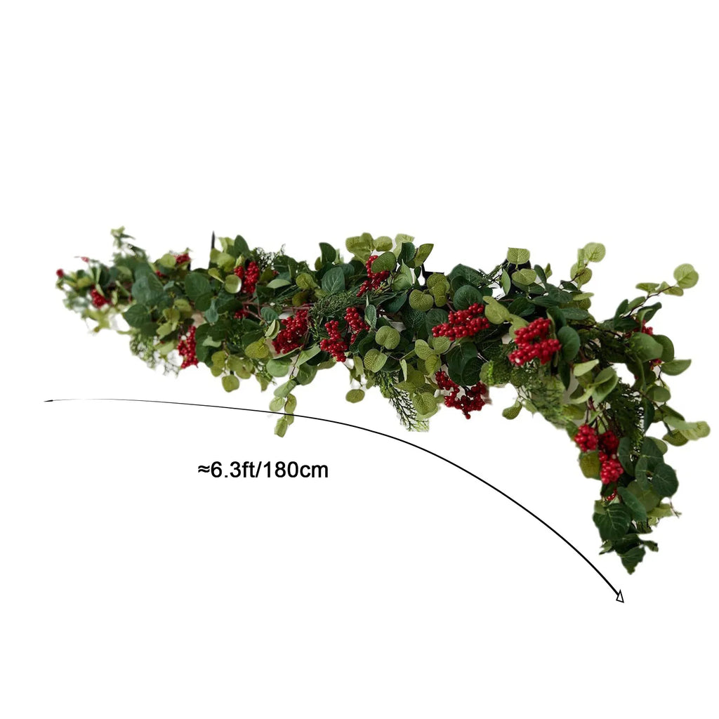 6.3ft Christmas Berries Garland Decoration