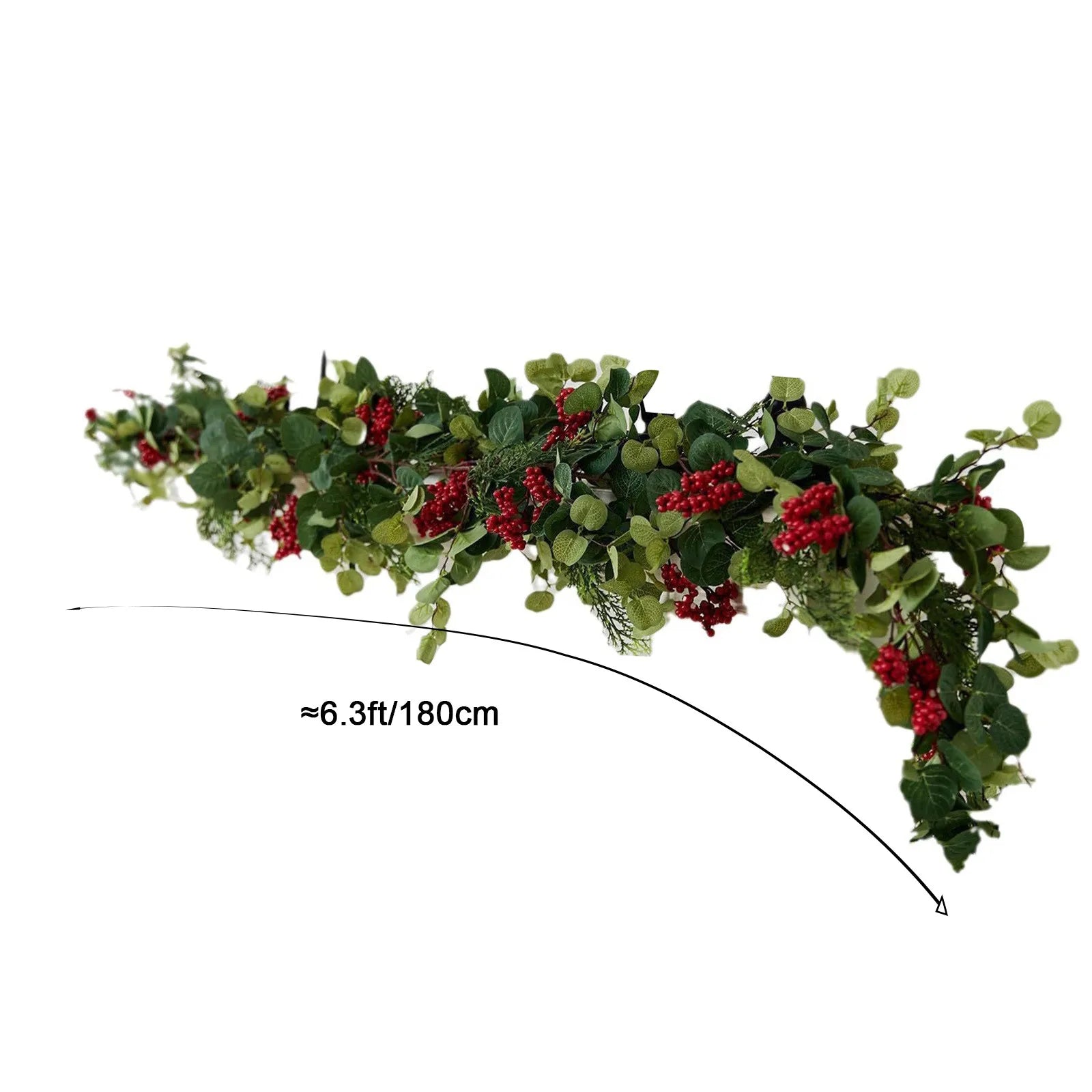 6.3ft Christmas Berries Garland Decoration