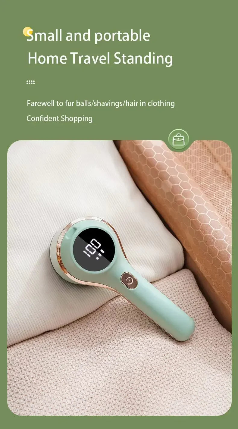 Removedor de cotão para roupa, aparador de bolas de cabelo, removedor de cotão de cotão, removedor de cotão para roupa, camisolas e tecidos com LED digital elétrico.