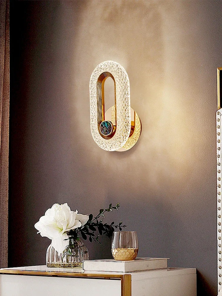 Rose Gold Acrylic Luxury Wall Sconce