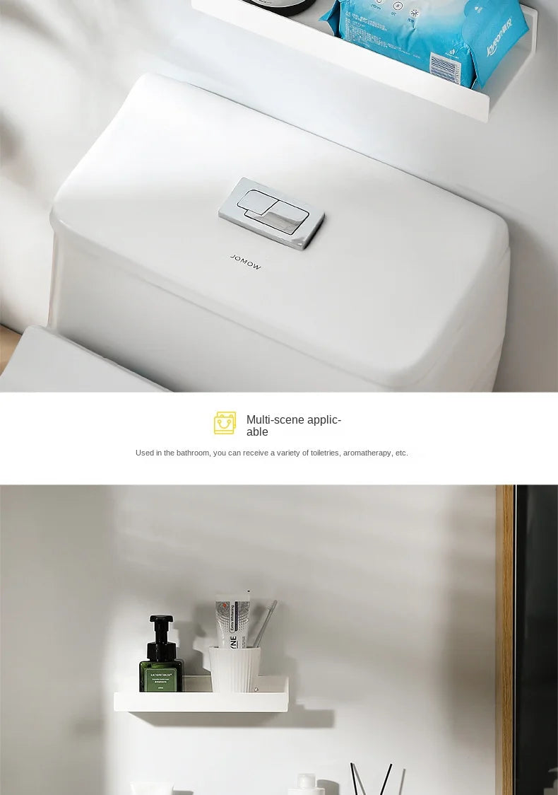 Prateleira de casa de banho organizadora para maquilhagem, com adesivo, sem necessidade de furar, para champô e duche.