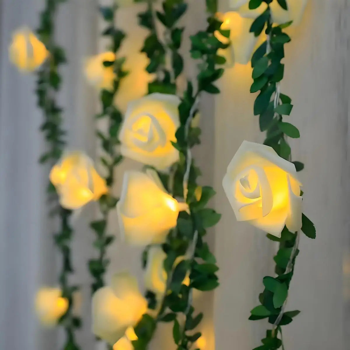 Rose LED Ivy Garland (Battery Powered)
