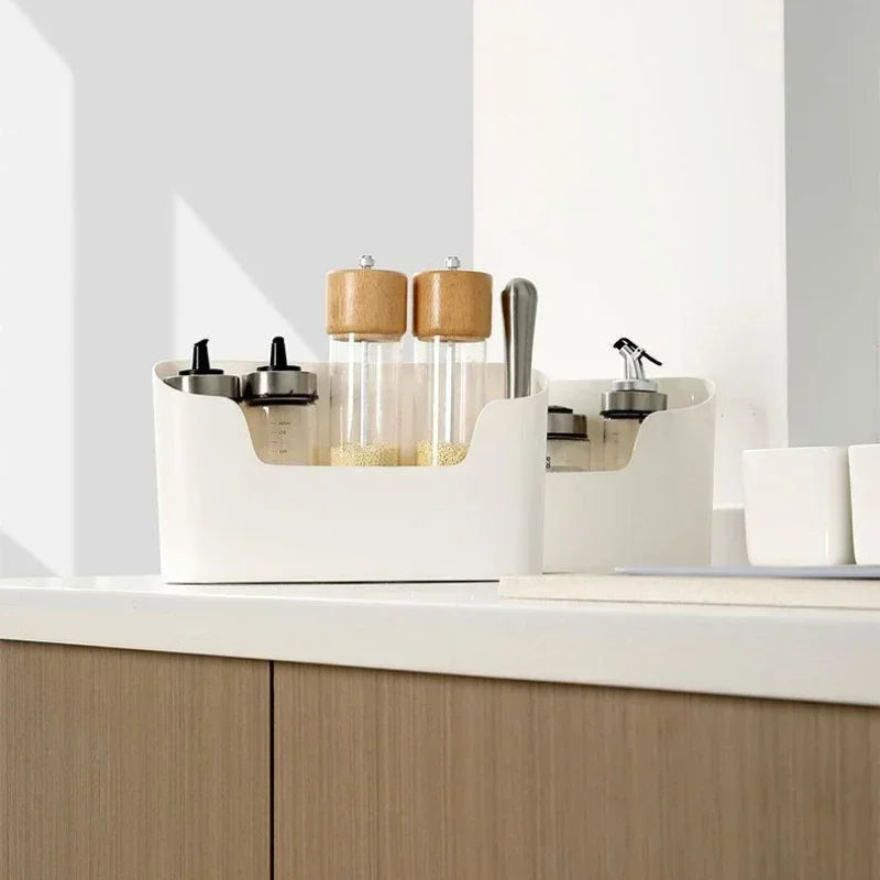 Wall-Mounted Multifunction Adhesive Storage Rack
