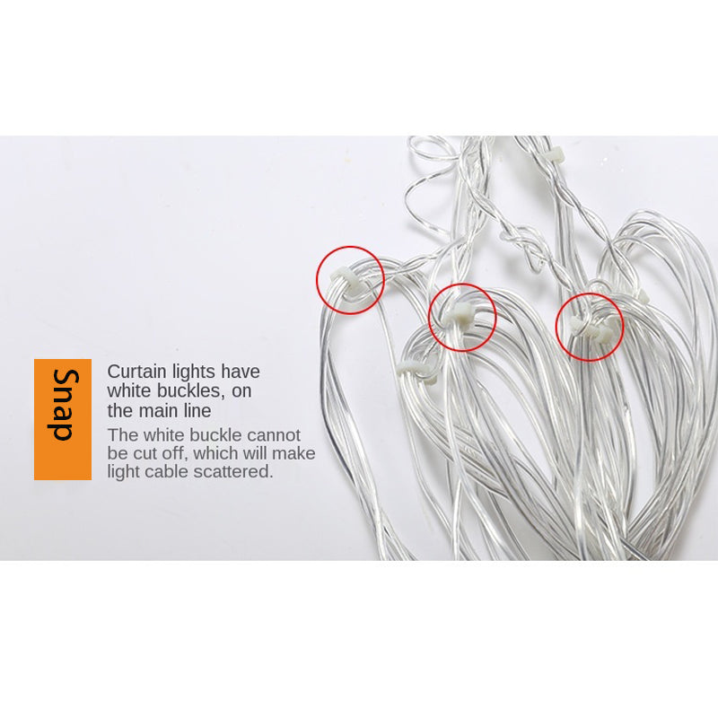3.2M Snowflake LED Fairy Curtain Lights