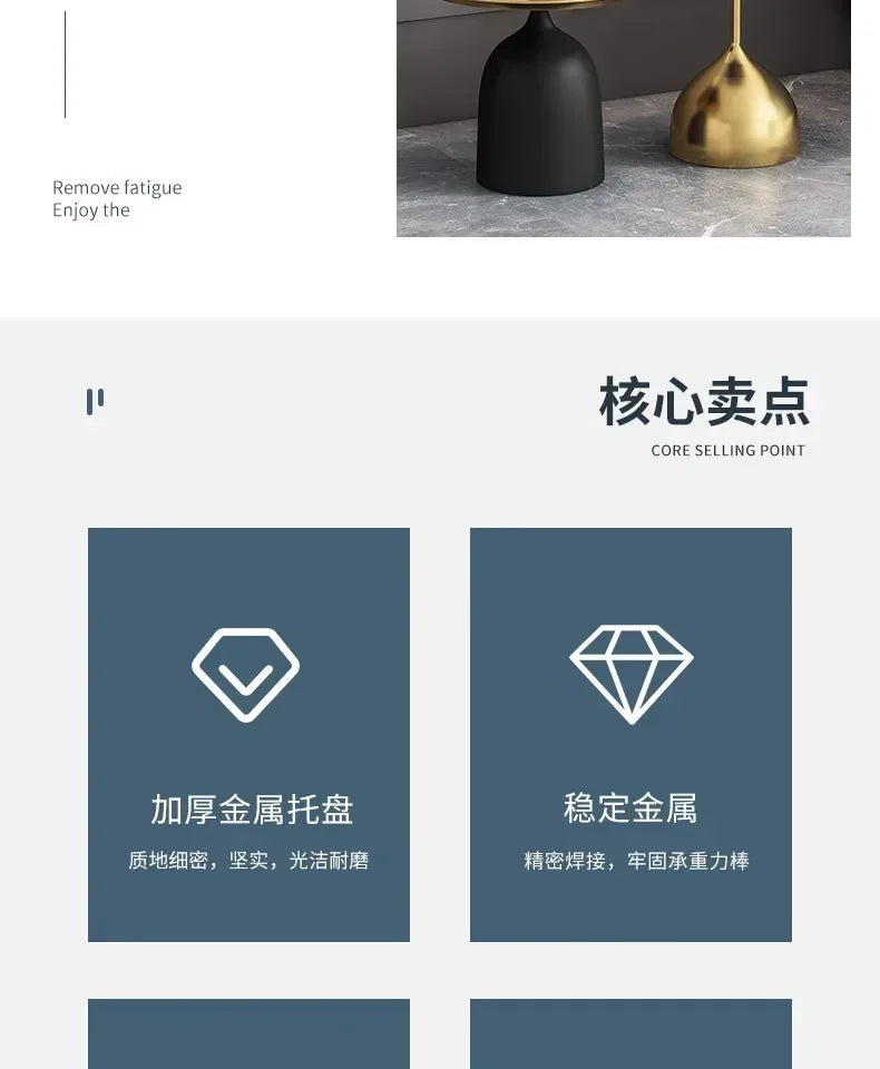 Nordic Marble Gold Side Table