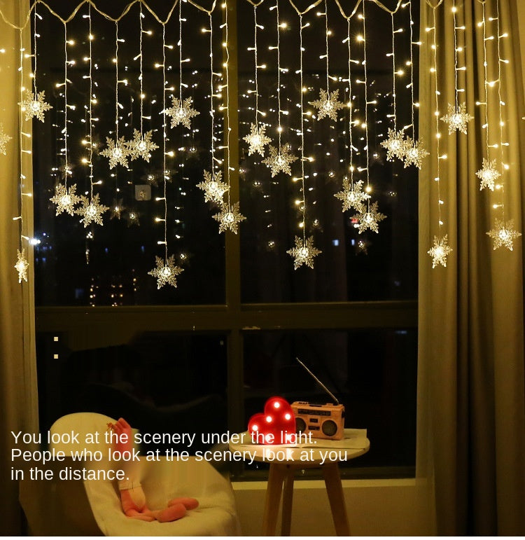 3.2M Snowflake LED Fairy Curtain Lights