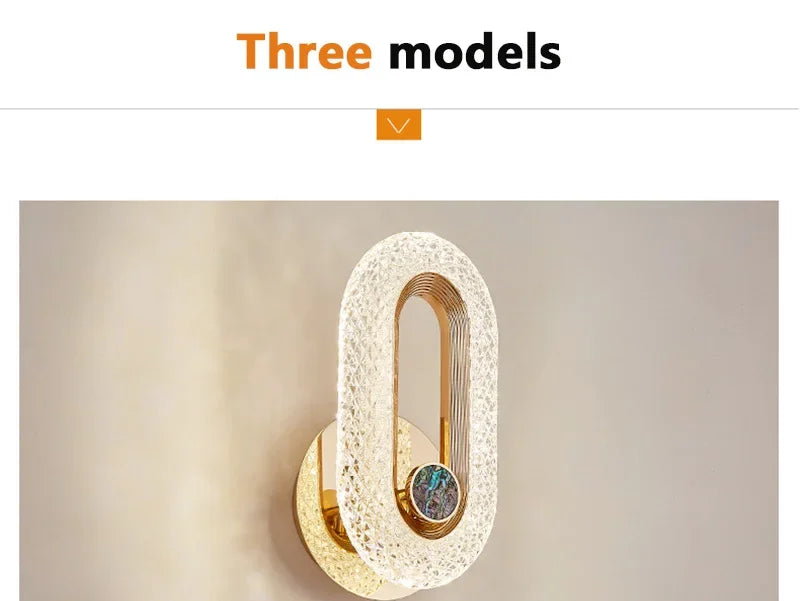 Rose Gold Acrylic Luxury Wall Sconce