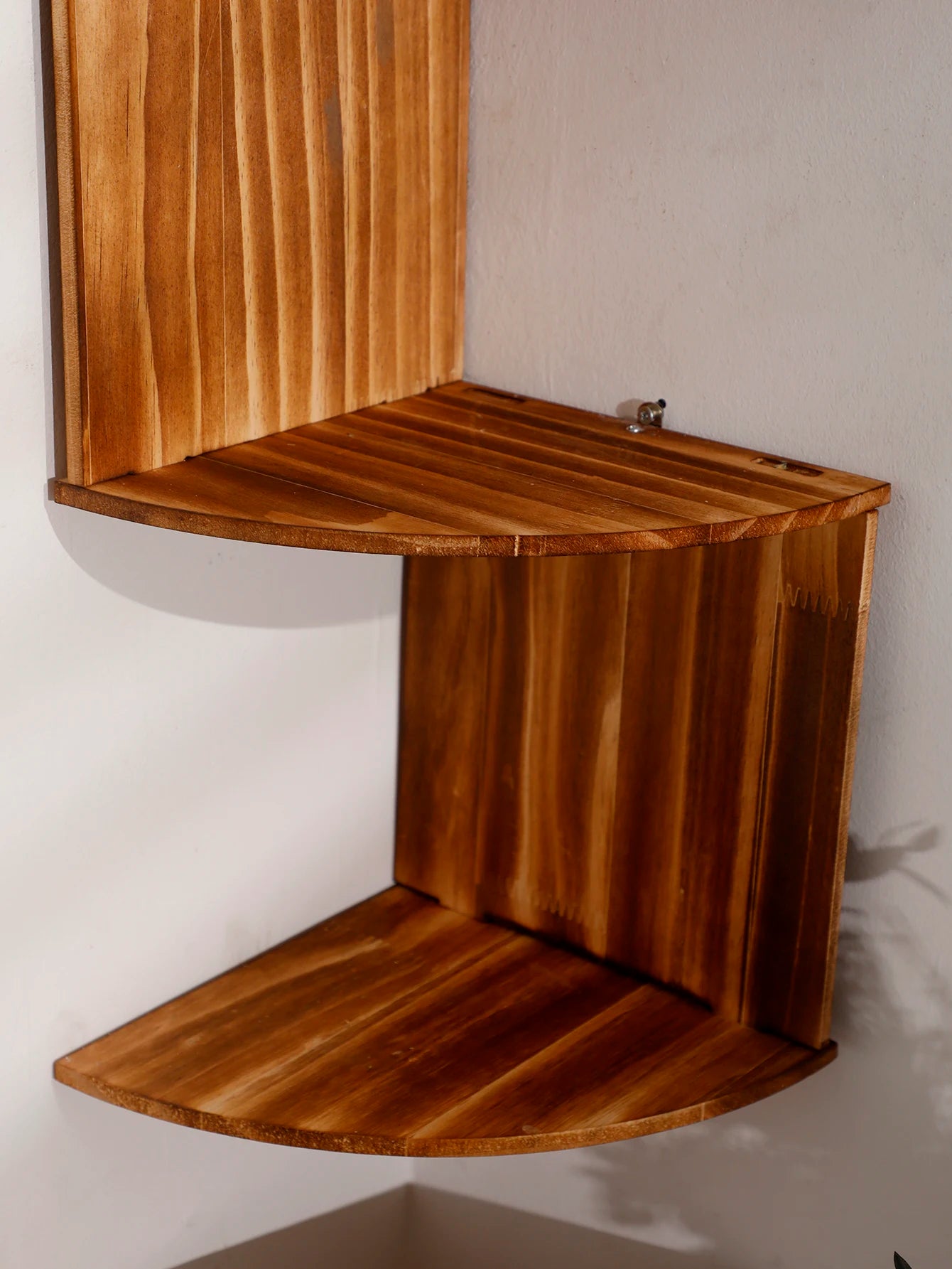 4-Layer Wooden Wall-Mounted Shelf