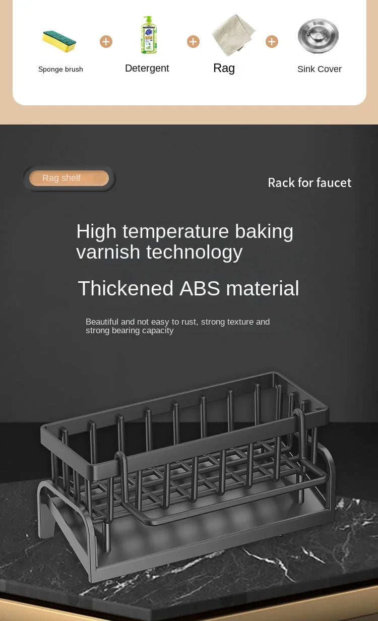 Prateleira de cozinha, escorredor de pano de limpeza, suporte para esponja de limpeza, lava-loiça de água, lava-loiça de água, artefacto de lava-loiça de água
