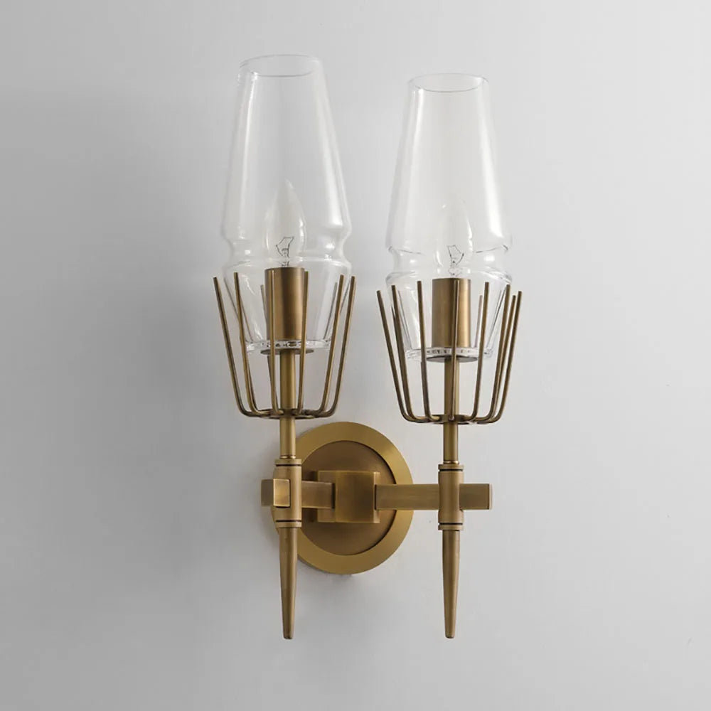 Modern Gold Crystal Wall Sconce